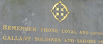 Inscription from war memorial
