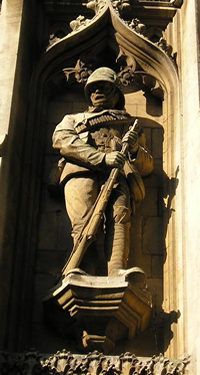 Detail from war memorial