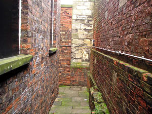 Mysterious alleyway and interesting walls