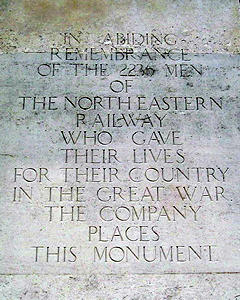 War memorial, inscription