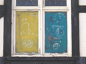 Detail of White Swan Hotel window