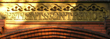 Detail: reads 'Patients Entrance'