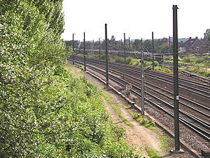 Railway lines, leaving York