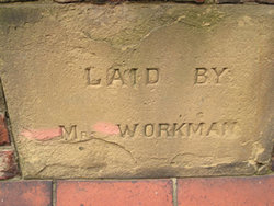 Stone laid by Mrs Workman