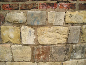 Detail: wall by St Mary's