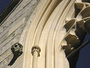 New stonemasonry, old St Andrew's church