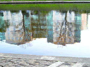 Westgate Apartments reflected in River Ouse