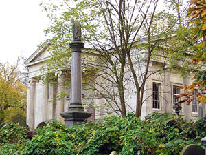 Chapel viewed on the approach from the main gate