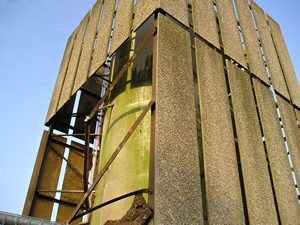 Old Clifton hospital laundry, in the process of being demolished, October 2004