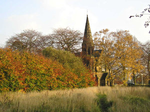 Former chapel to Clifton Hospital, from Rawcliffe Meadows