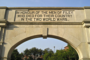 Filey war memorial garden gateway