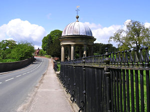 View along road through Sledmere to York