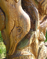 Sculpture trail – detail from totem pole – 2