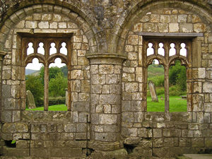 St Martin's – interior, looking out through (unglazed) windows