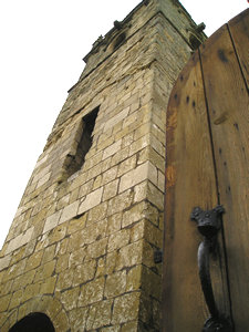 St Martin's, detail of door and tower