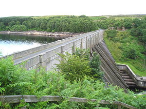View of Thruscross Dam and reservoir