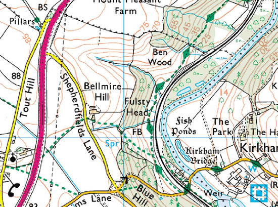 Ordnance Survey map: Kirkham walk /2