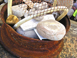 Sculpture, from beachcombing debris &ndash; detail.